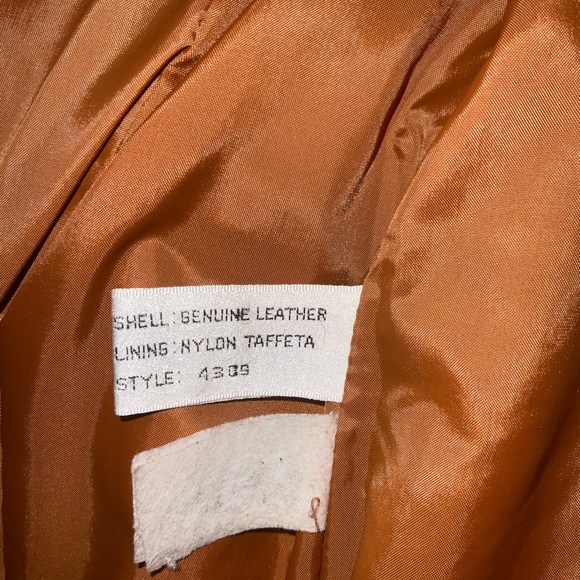 VINTAGE | 70s Wilson's Leather caramel single breasted blazer jacket - Picture 14 of 15